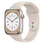 Apple Watch S8 GPS 45mm Starlight Alum Case with Starlight Sport Band