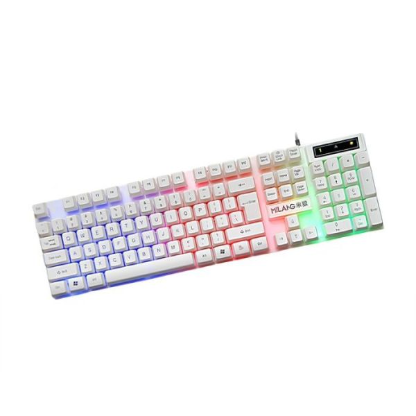 Clavier Semi Mécanique QWERTY - Blanc
